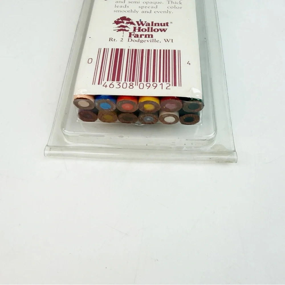 Walnut Hollow Oil Color Pencils 12 ct Color Set No. 9912  USA New Discontinued